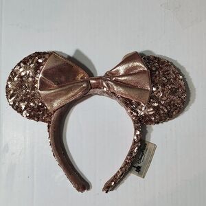 Disney Rose Gold Sequin Minnie Mouse Ears